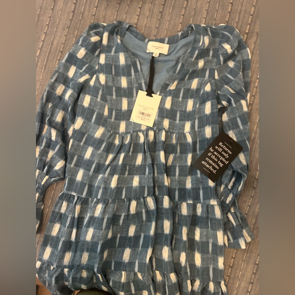 NWT Tuckernuck Pomander Blue and White Patterned Dress
